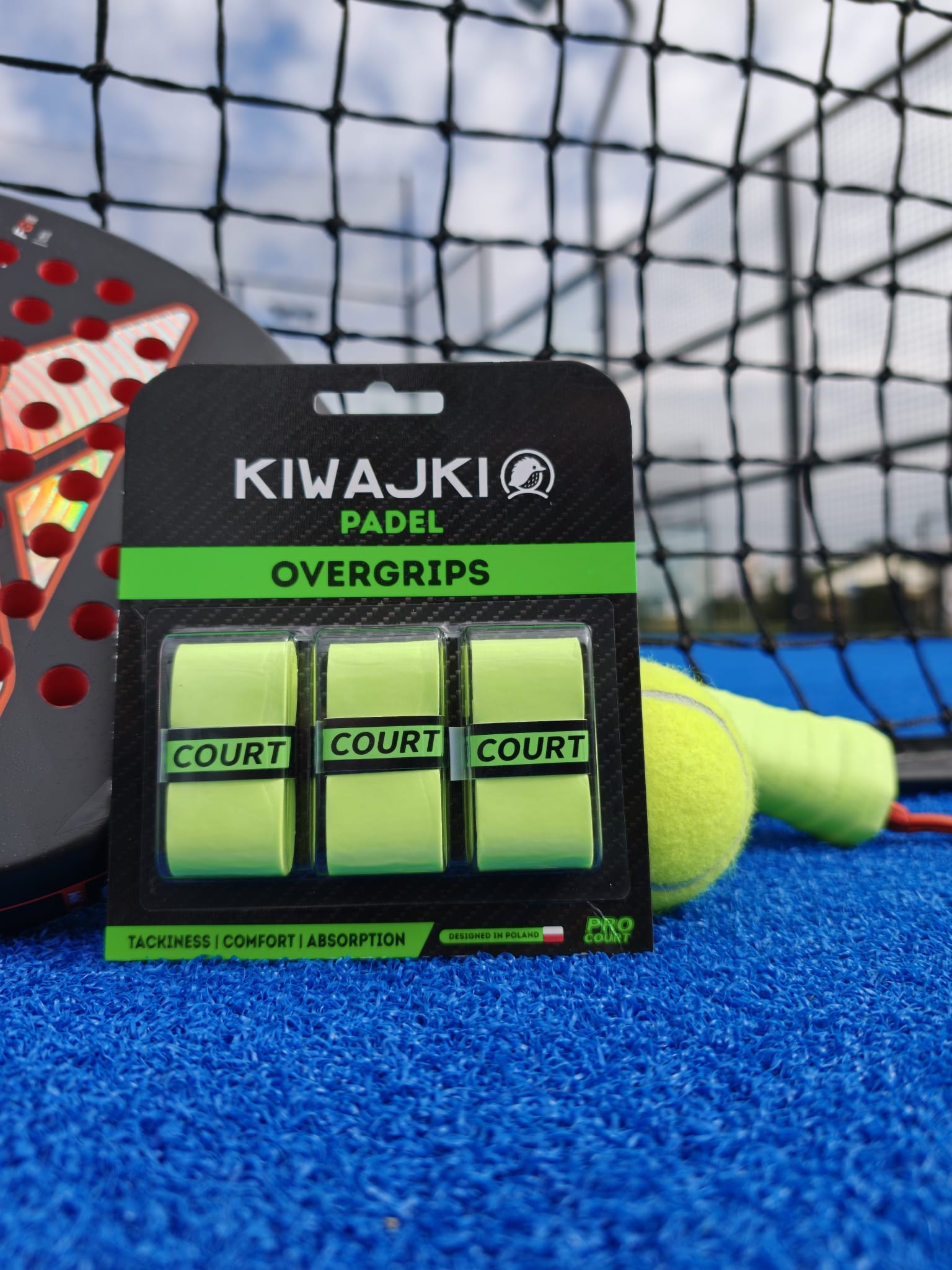 KIWAJKI PRO COURT COMFORT Neon Green - pewny chwyt